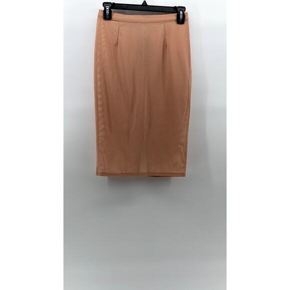 Unbranded Dresses & Skirts - UNBRANDED Women's Salmon Pink Straight Back Zipper Knee-Length Skirt SZ S